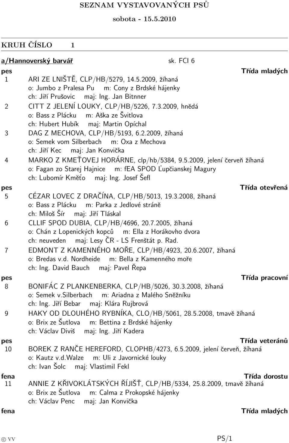 5.2009, jelení červeň žíhaná o: Fagan zo Starej Hajnice m: fea SPOD L upčianskej Magury ch: Lubomír Kmět o maj: Ing. Josef Šefl 5 CÉZAR LOVEC Z DRAČÍNA, CLP/HB/5013,