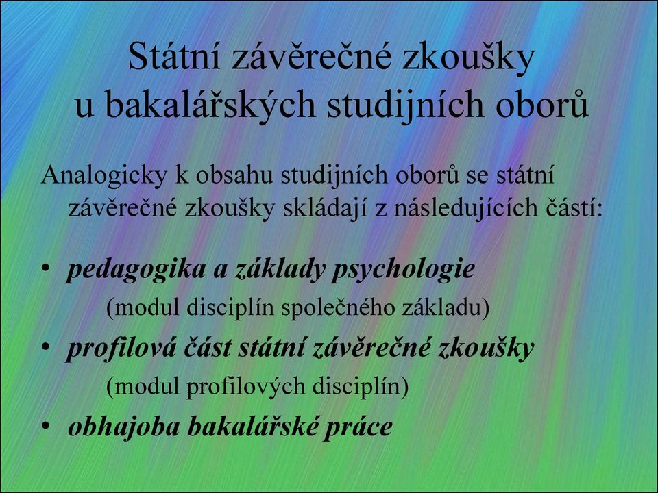 pedagogika a základy psychologie (modul disciplín společného základu) profilová