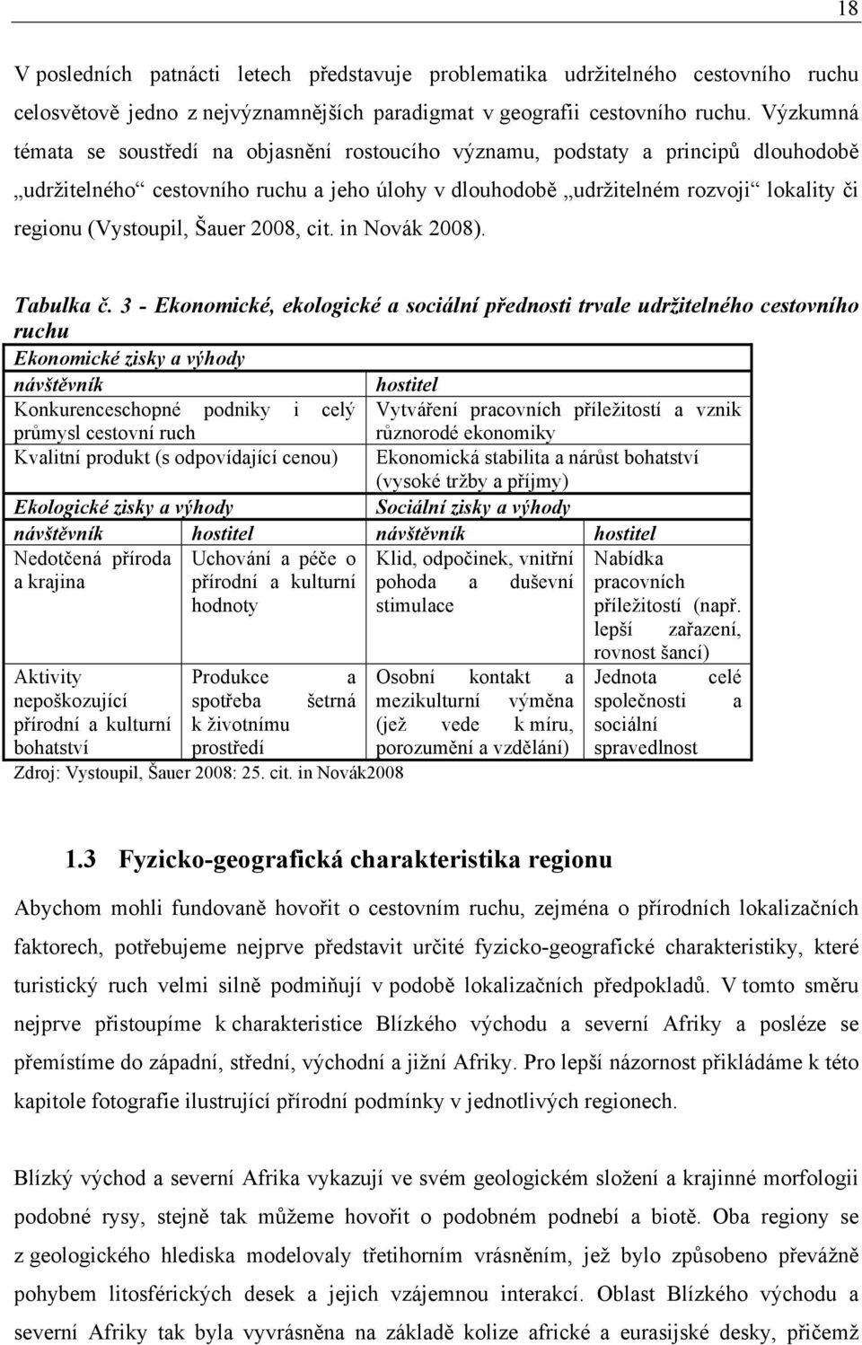 (Vystoupil, Šauer 2008, cit. in Novák 2008). Tabulka č.