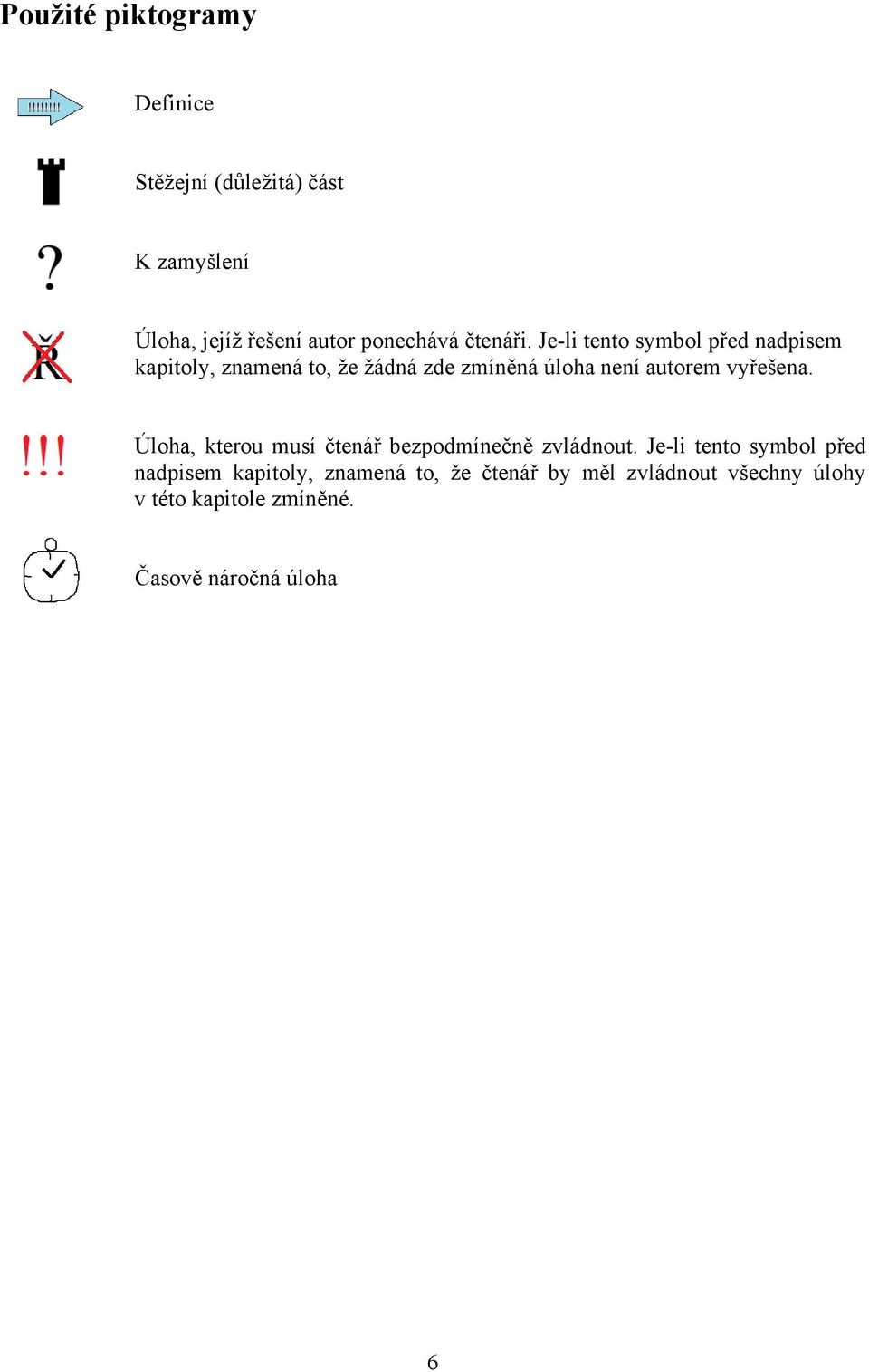 Je-li tento symbol před nadpisem kapitoly, znamená to, že žádná zde zmíněná úloha není autorem