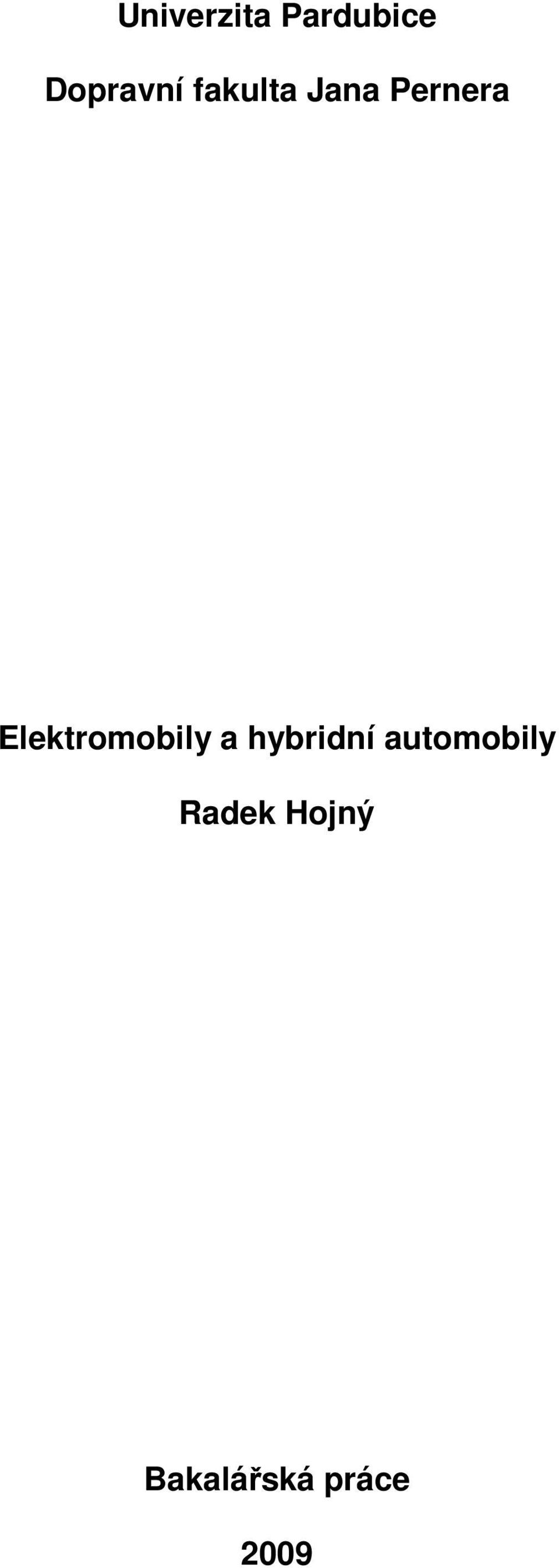 Elektromobily a hybridní