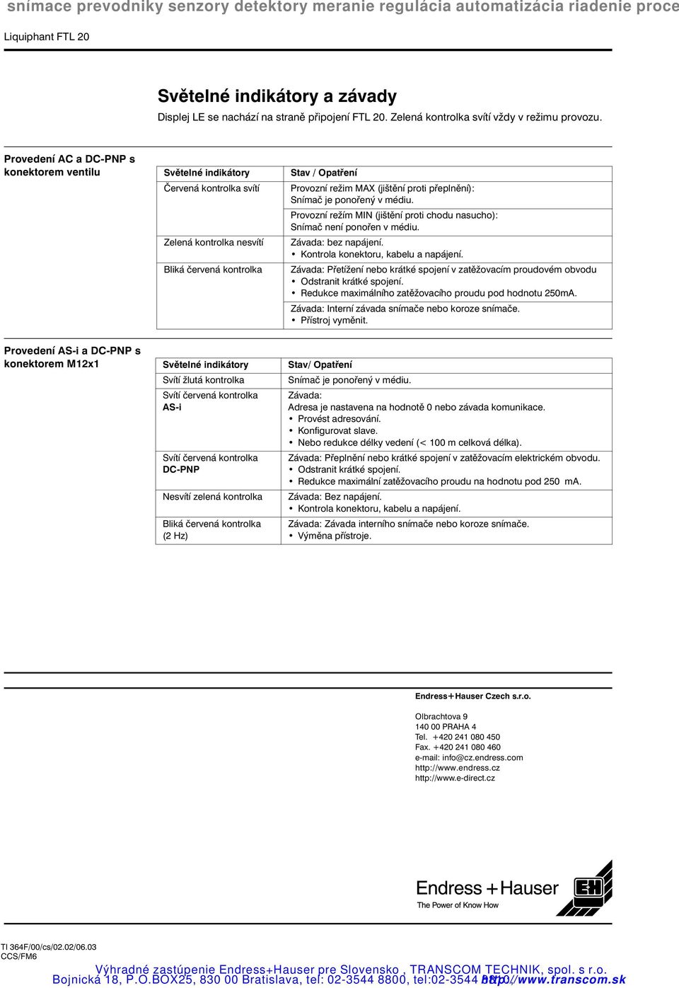 Provedení AC a DC-PNP s konektorem ventilu Světelné indikátory Červená kontrolka svítí Zelená kontrolka nesvítí Bliká červená kontrolka Stav / Opatření Provozní režim MAX (jištění proti přeplnění):