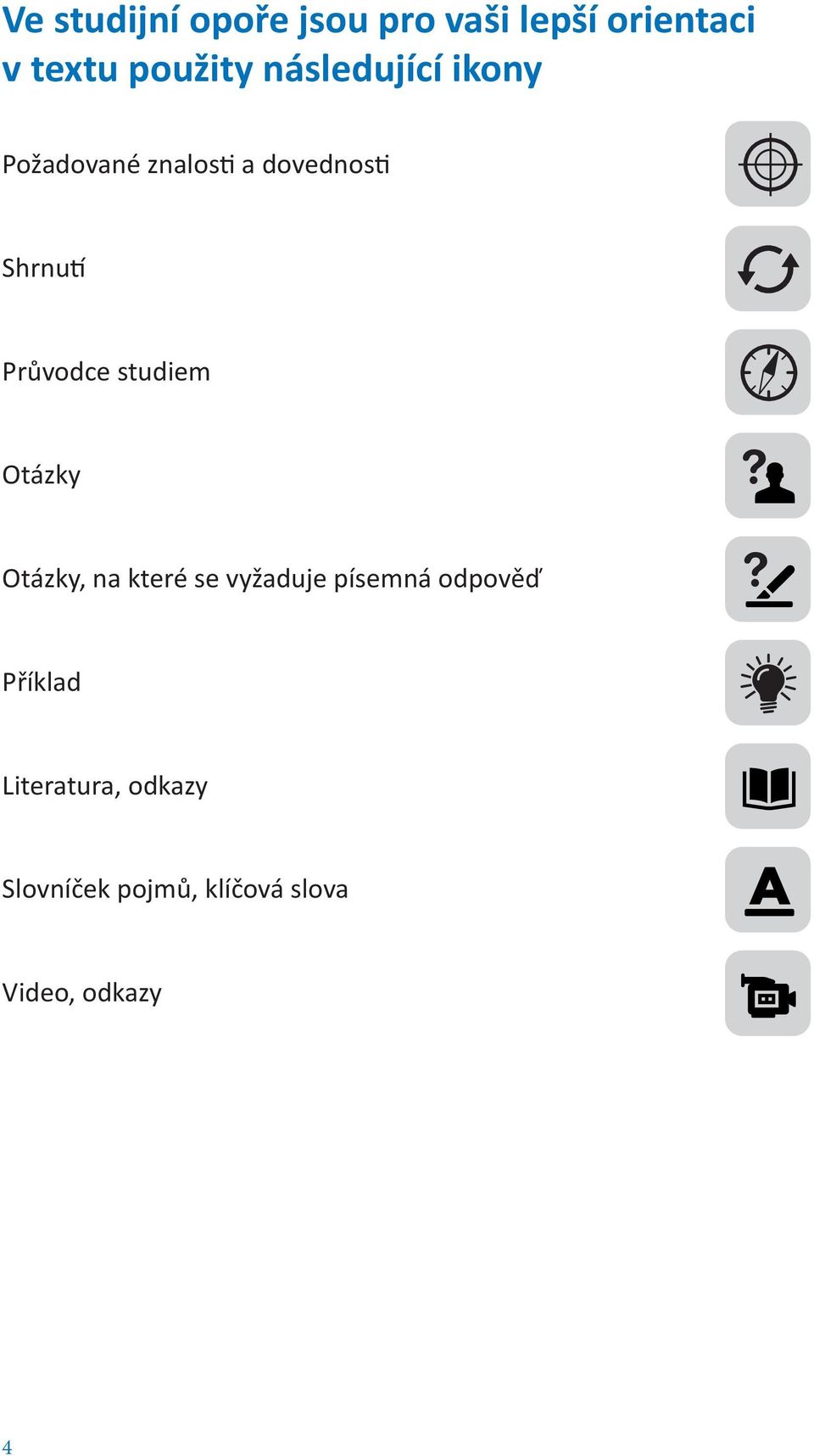 Průvodce studiem Otázky Otázky, na které se vyžaduje písemná