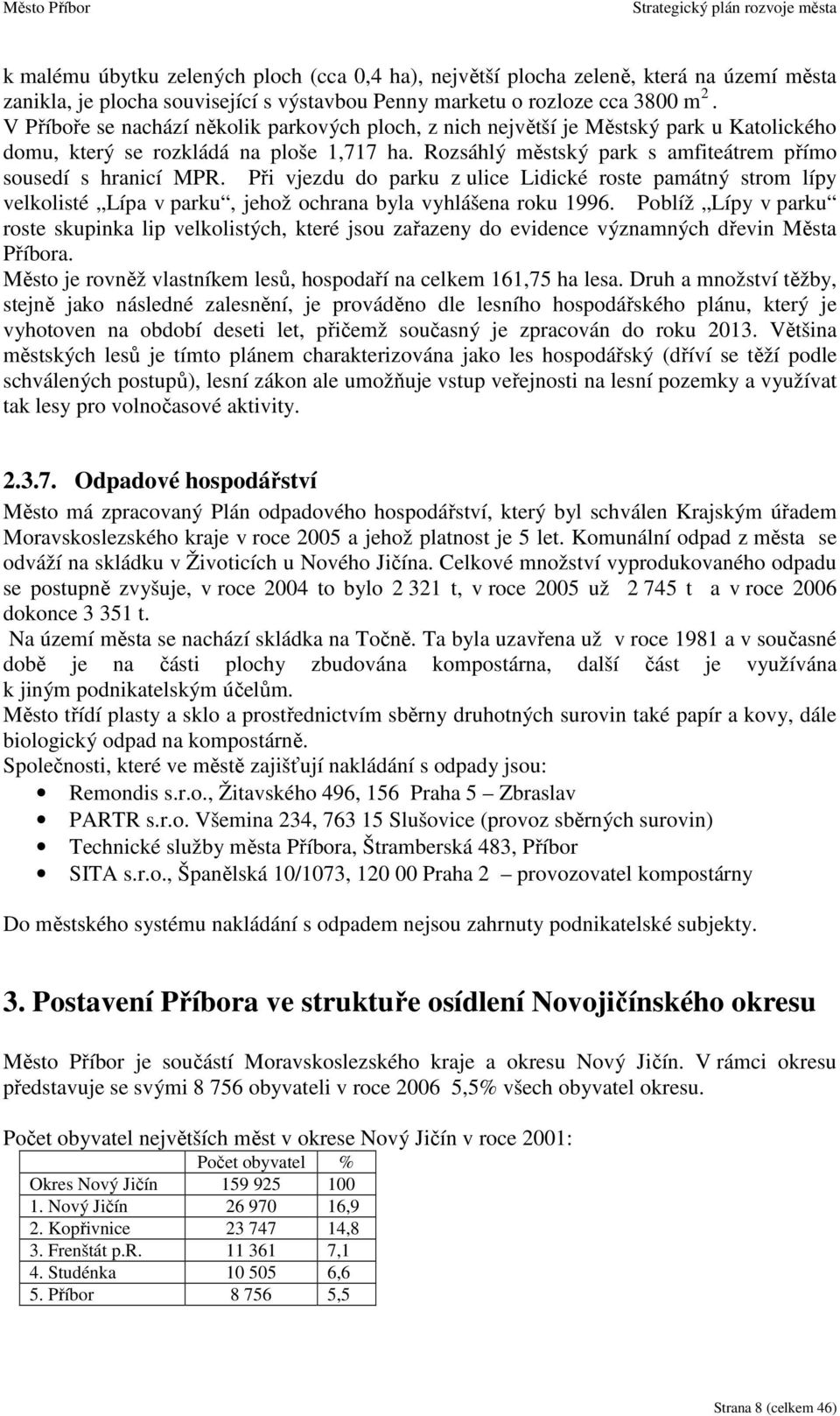 Při vjezdu do parku z ulice Lidické roste památný strom lípy velkolisté Lípa v parku, jehož ochrana byla vyhlášena roku 1996.