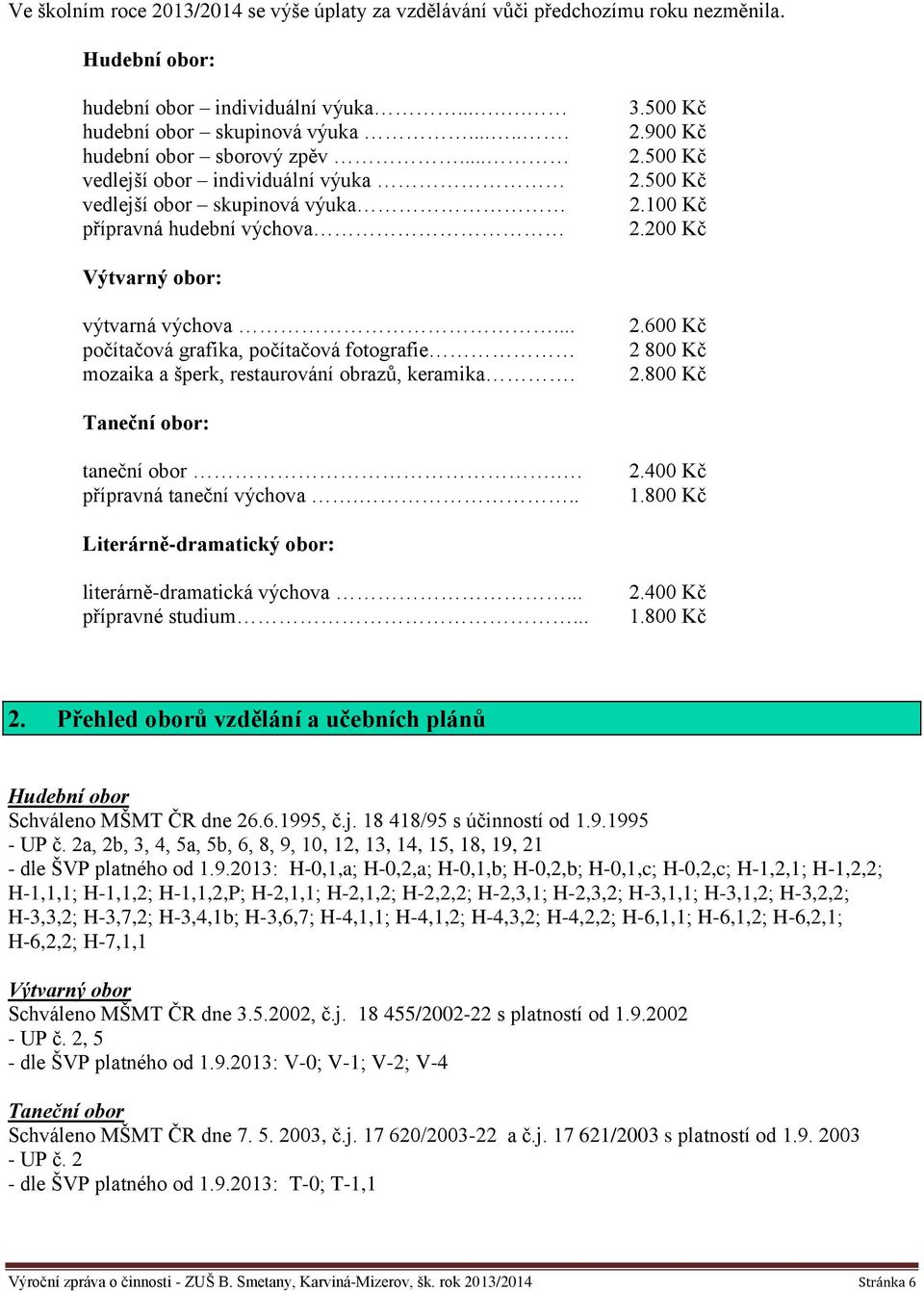 .. počítačová grafika, počítačová fotografie mozaika a šperk, restaurování obrazů, keramika. 2.600 Kč 2 800 Kč 2.800 Kč Taneční obor: taneční obor.. přípravná taneční výchova... 2.400 Kč 1.