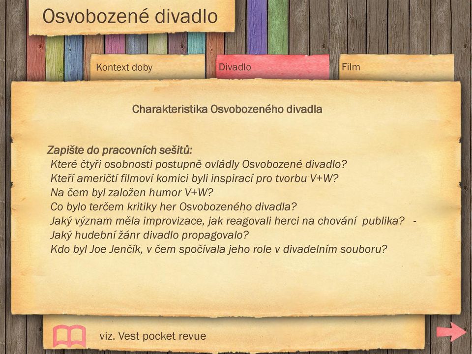 Co bylo terčem kritiky her Osvobozeného divadla?