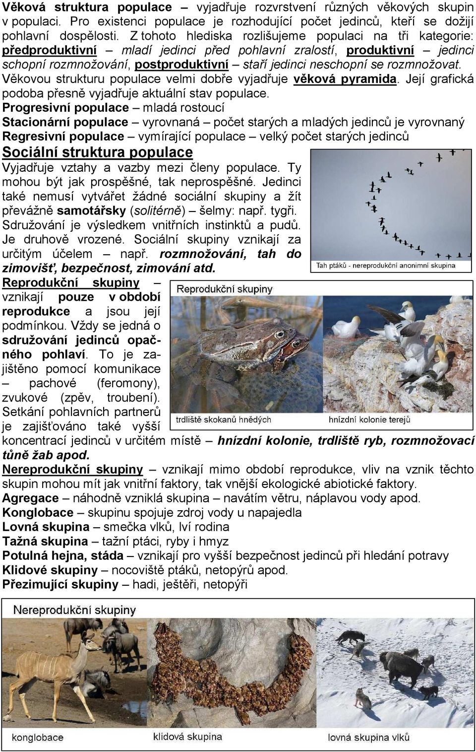 rozmnožovat. Věkovou strukturu populace velmi dobře vyjadřuje věková pyramida. Její grafická podoba přesně vyjadřuje aktuální stav populace.