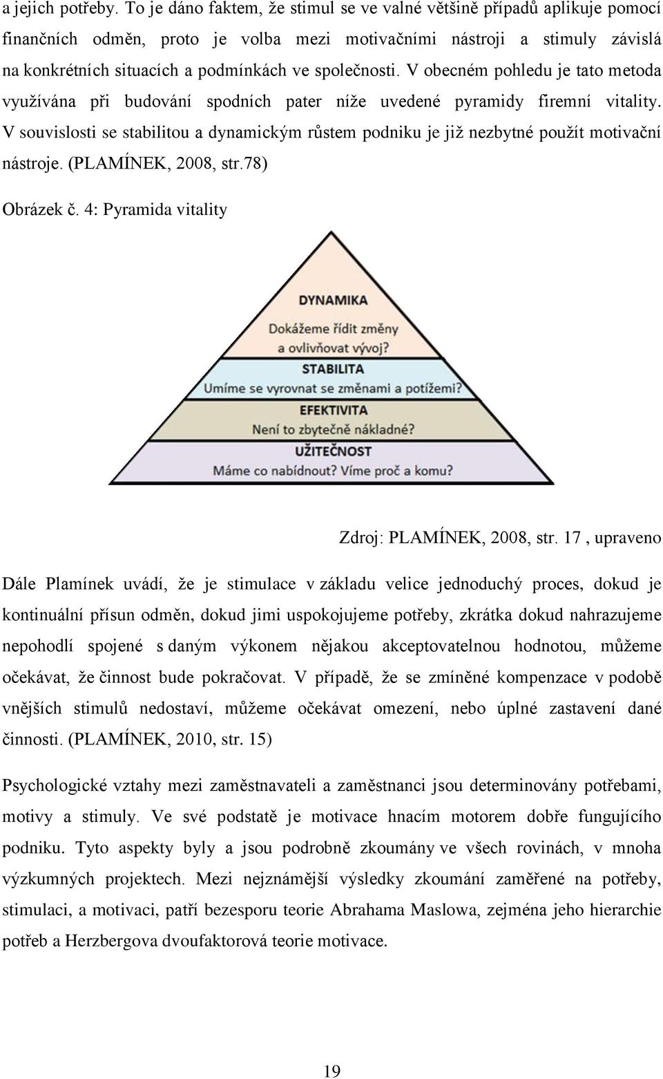 společnosti. V obecném pohledu je tato metoda využívána při budování spodních pater níže uvedené pyramidy firemní vitality.