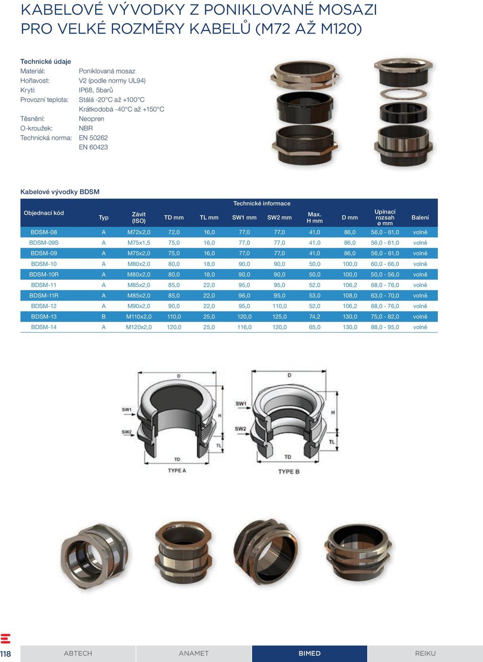 M75x1,5 75,0 16,0 77,0 77,0 41,0 86,0 56,0-61,0 volně BDSM-09 A M75x2,0 75,0 16,0 77,0 77,0 41,0 86,0 56,0-61,0 volně BDSM-10 A M80x2,0 80,0 18,0 90,0 90,0 50,0 100,0 60,0-66,0 volně BDSM-10R A