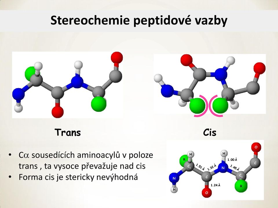 vysoce převažuje nad cis Forma cis je stericky