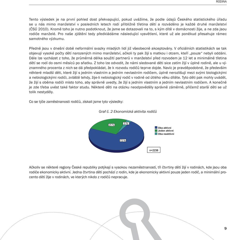 Pro naše zjištění tedy předkládáme následující vysvětlení, které už ale poněkud přesahuje rámec samotného výzkumu. Předně jsou v dnešní době neformální svazky mladých lidí již všeobecně akceptovány.