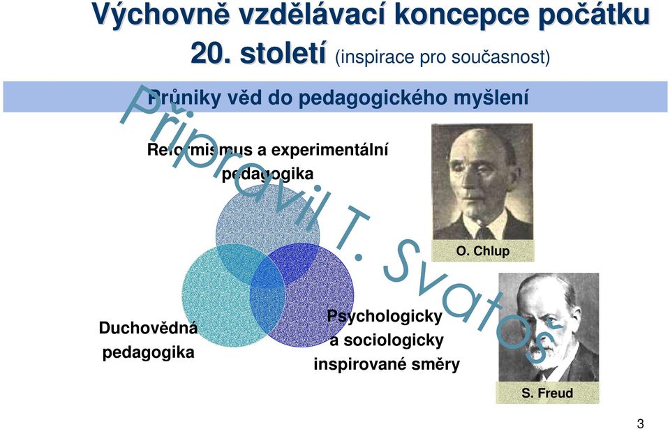 pedagogického myšlení Reformismus a experimentální pedagogika