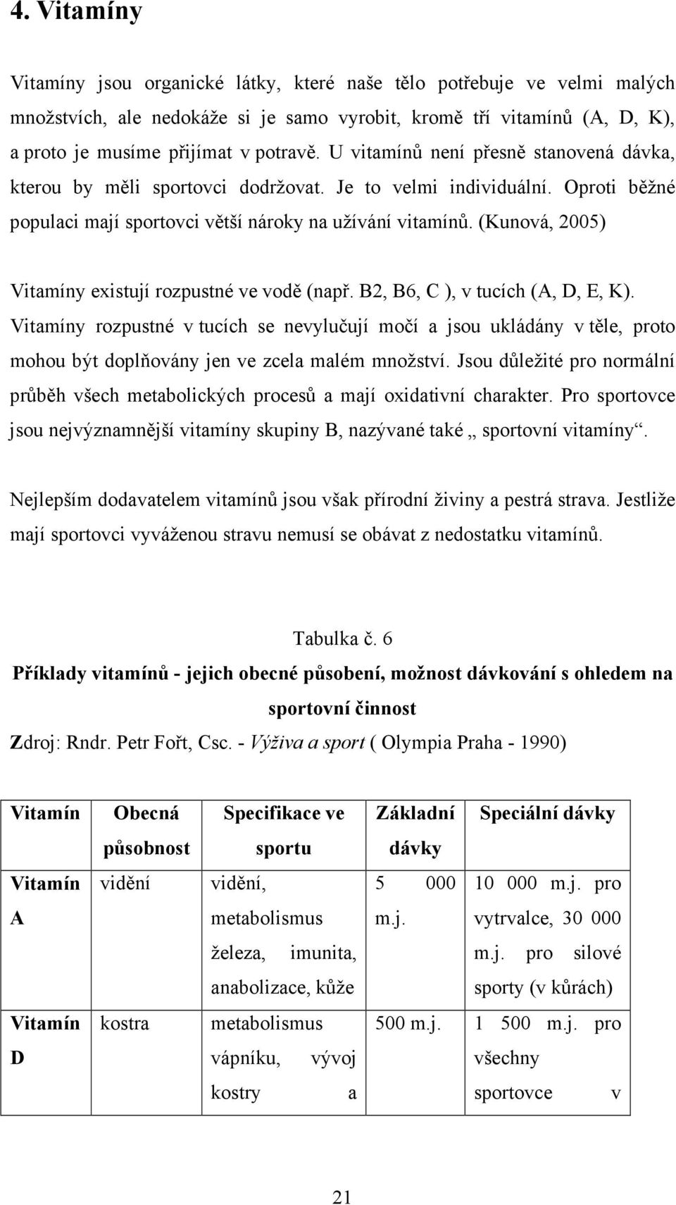 (Kunová, 2005) Vitamíny existují rozpustné ve vodě (např. B2, B6, C ), v tucích (A, D, E, K).