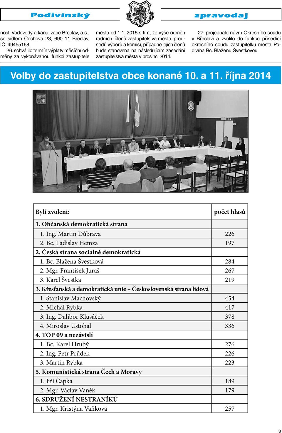 8. 26. schválilo termín výplaty měsíční odměny za vykonávanou funkci zastupitele města od 1.