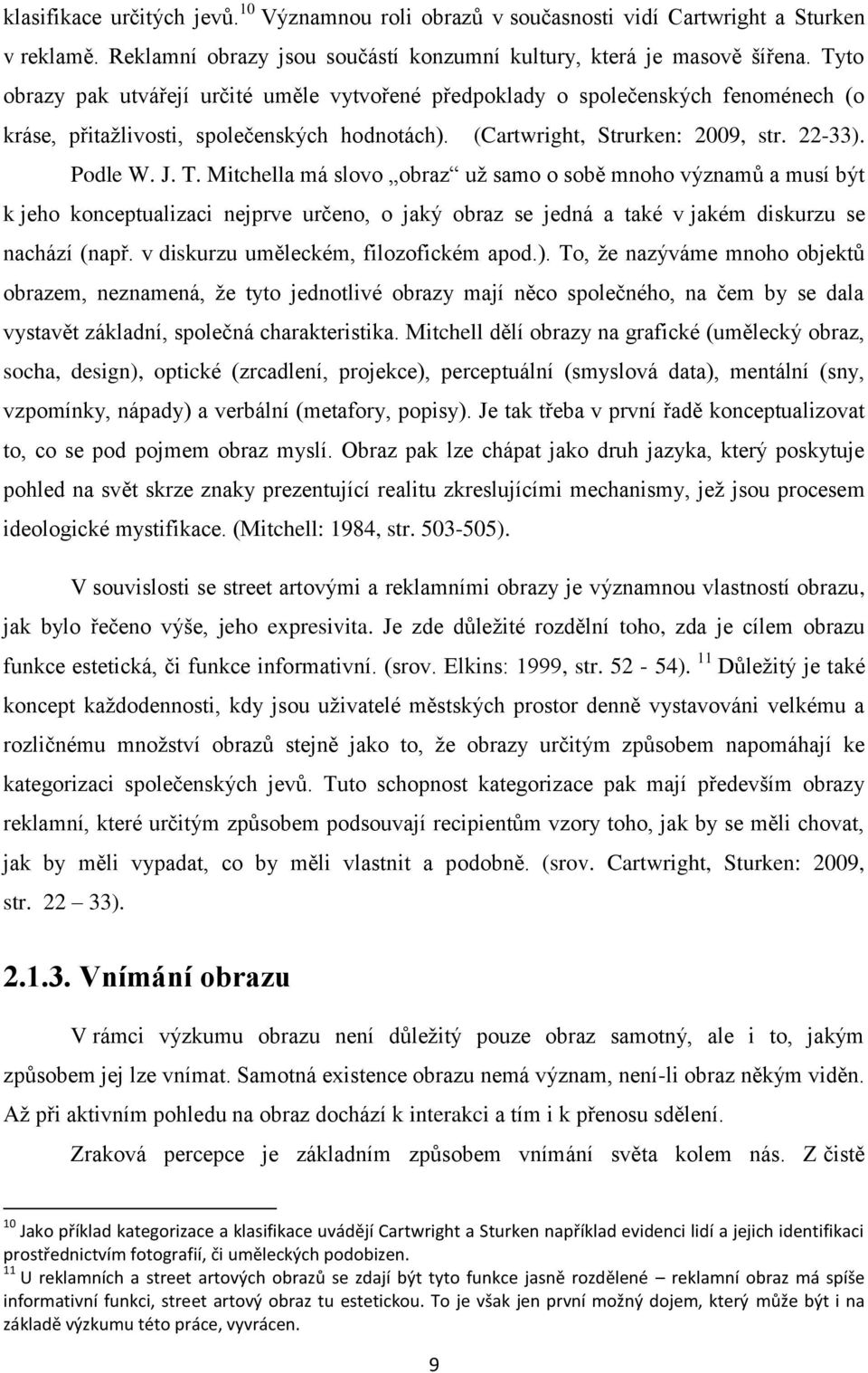 Mitchella má slovo obraz už samo o sobě mnoho významů a musí být k jeho konceptualizaci nejprve určeno, o jaký obraz se jedná a také v jakém diskurzu se nachází (např.