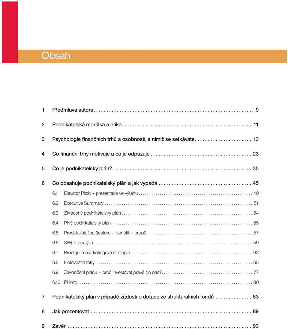 ................................... 45 6.1 Elevator Pitch prezentace ve výtahu...................................................... 49 6.2 Executive Summary...................................................................... 51 6.