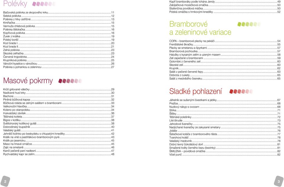 ..26 Polévka s pohankou a zeleninou...27 Masové pokrmy Krůtí grilované válečky...29 Nadívané husí krky...30 Bachora...31 Plněná bůčková kapsa...32 Bůčková roláda se zelným salátem s bramborami.