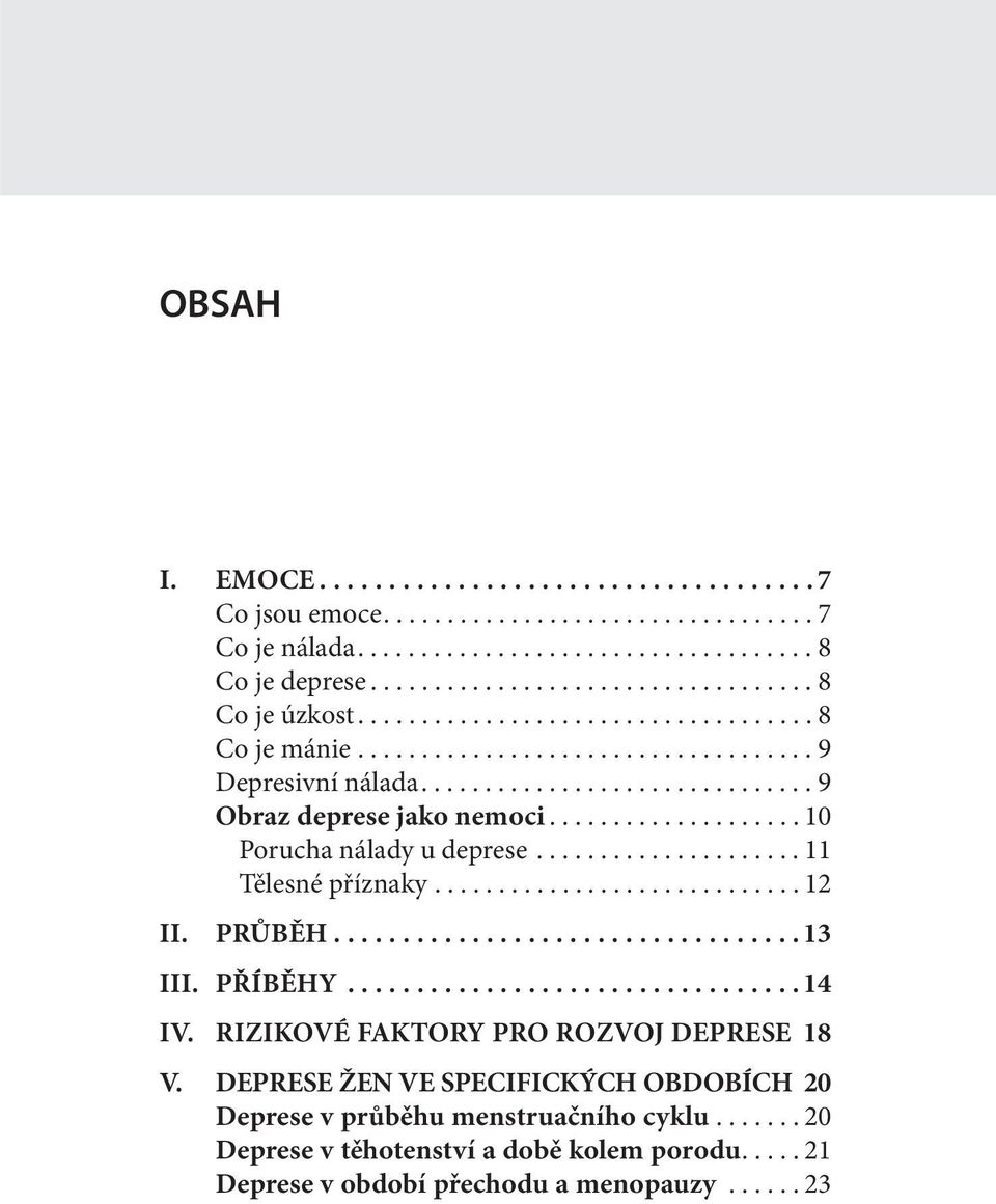 .................... 11 Tělesné příznaky............................. 12 II. PRŮBĚH..................................13 III. PŘÍBĚHY.................................14 IV.