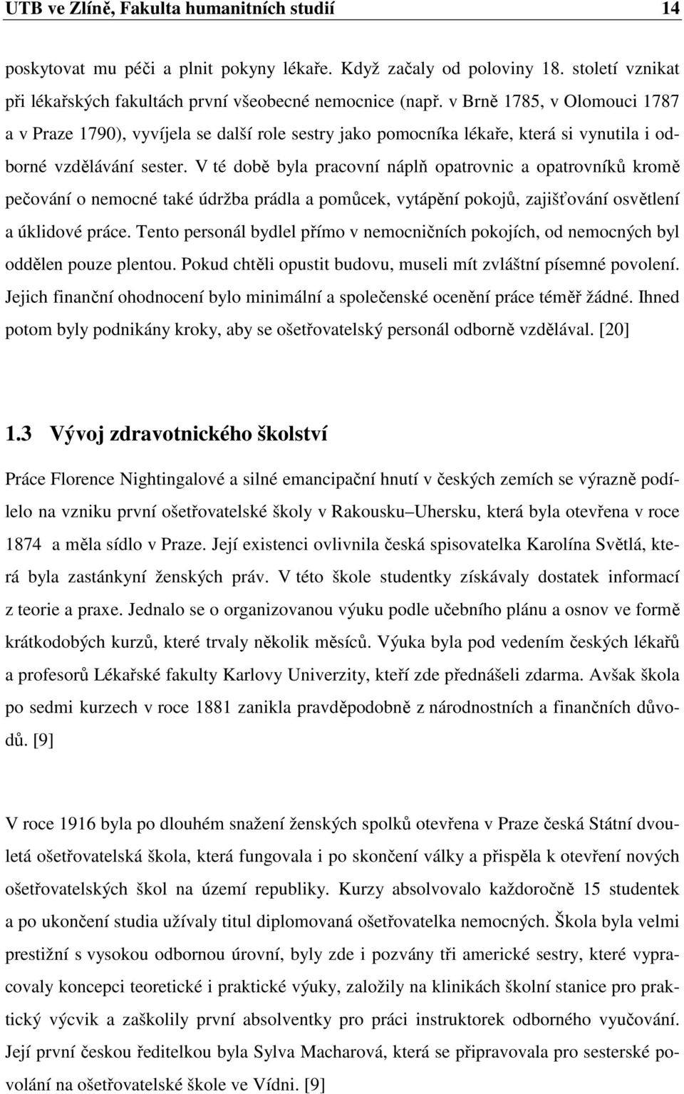 V té době byla pracovní náplň opatrovnic a opatrovníků kromě pečování o nemocné také údržba prádla a pomůcek, vytápění pokojů, zajišťování osvětlení a úklidové práce.