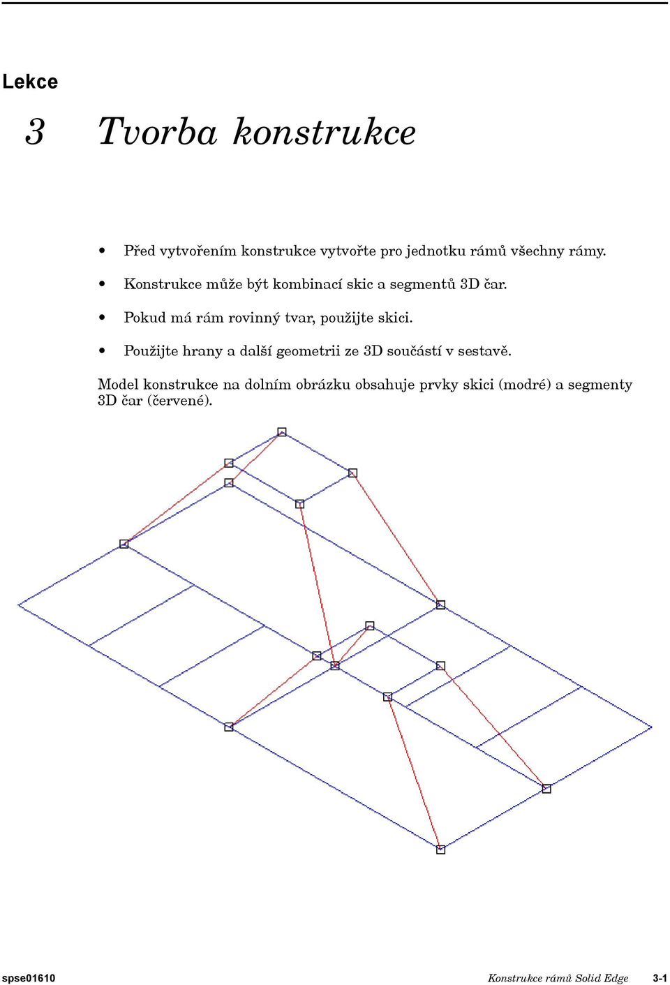 Použijte hrany a další geometrii ze 3D součástí v sestavě.