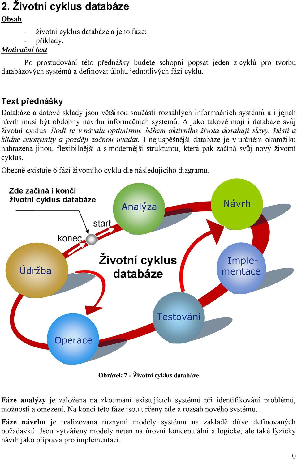 Text přednášky Databáze a datové sklady jsou většinou součástí rozsáhlých informačních systémů a i jejich návrh musí být obdobný návrhu informačních systémů.