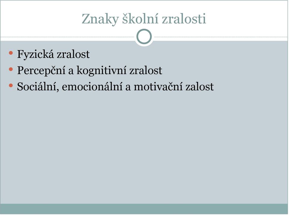 kognitivní zralost