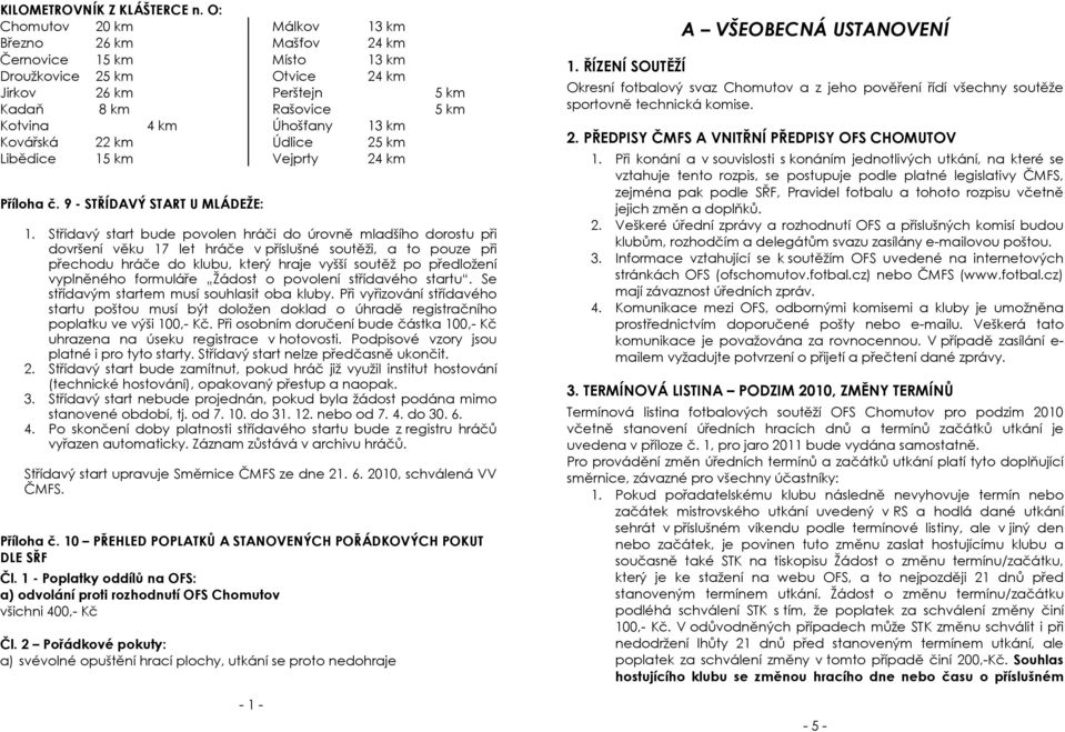 Střídavý start bude povolen hráči do úrovně mladšího dorostu při dovršení věku 17 let hráče v příslušné soutěži, a to pouze při přechodu hráče do klubu, který hraje vyšší soutěž po předložení