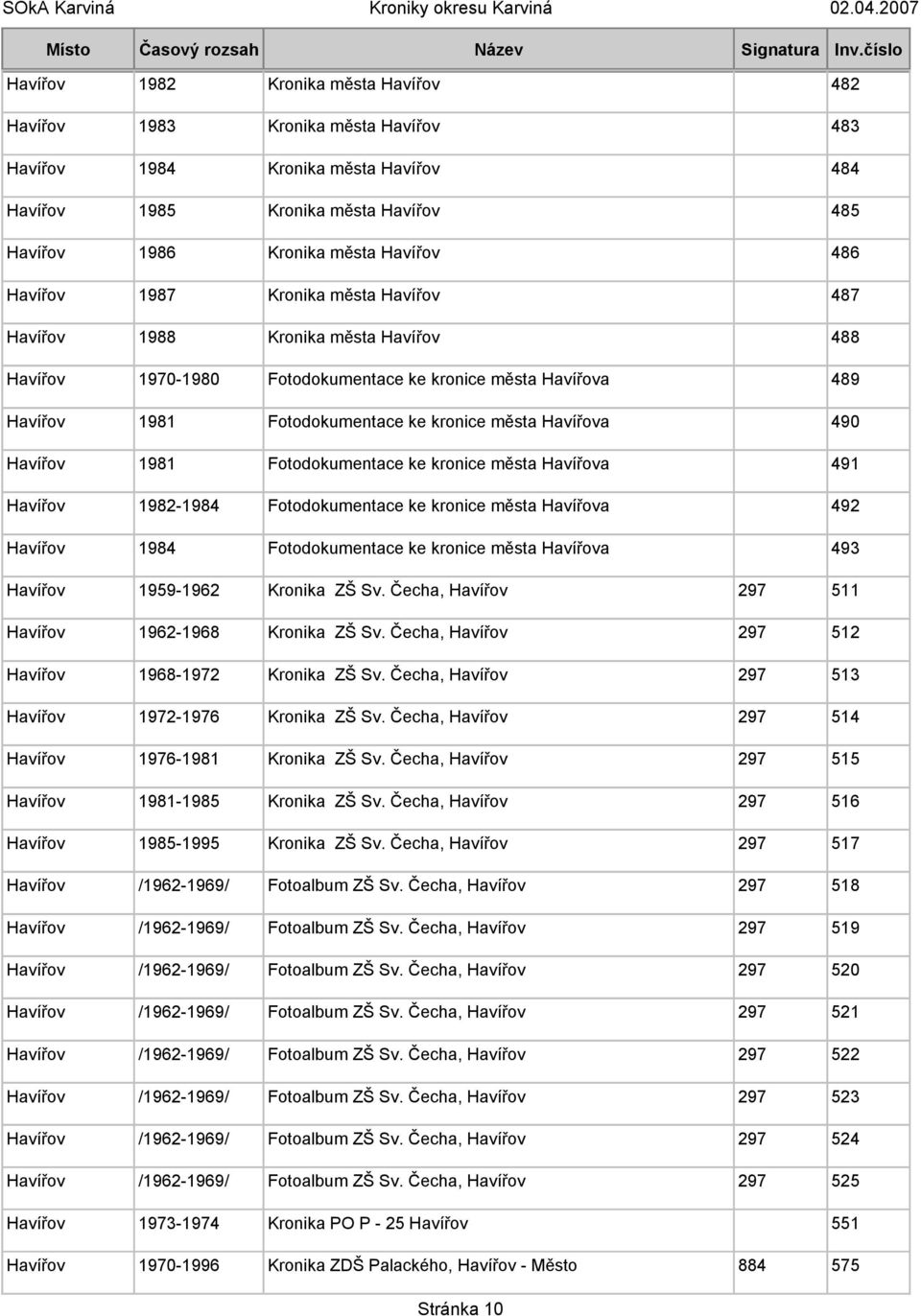 490 Havířov 1981 Fotodokumentace ke kronice města Havířova 491 Havířov 1982-1984 Fotodokumentace ke kronice města Havířova 492 Havířov 1984 Fotodokumentace ke kronice města Havířova 493 Havířov