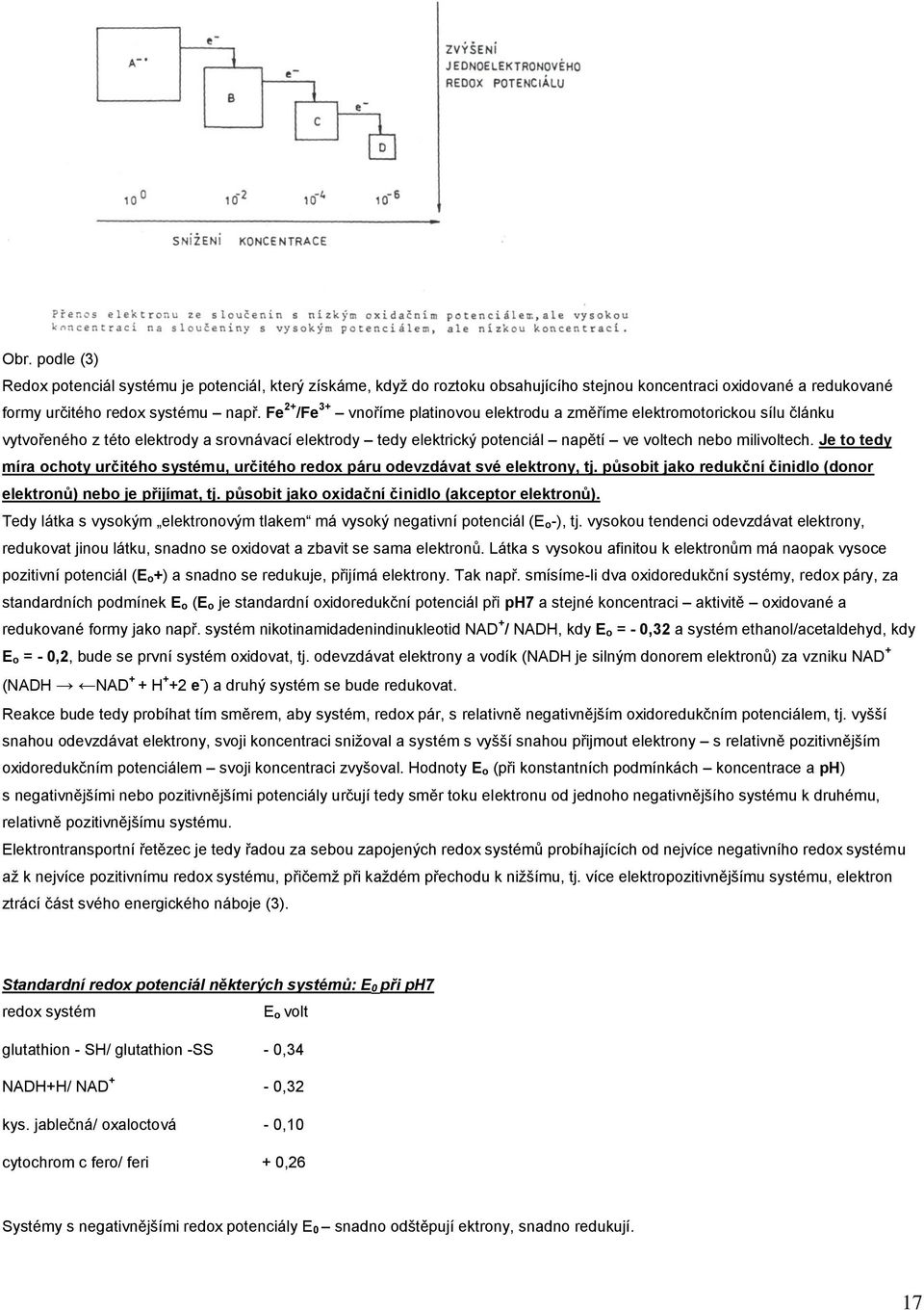 Je to tedy míra ochoty určitého systému, určitého redox páru odevzdávat své elektrony, tj. působit jako redukční činidlo (donor elektronů) nebo je přijímat, tj.