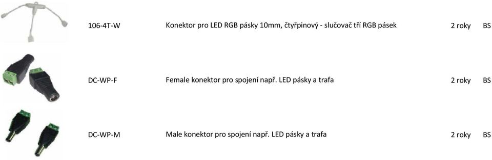 Female konektor pro spojení např.