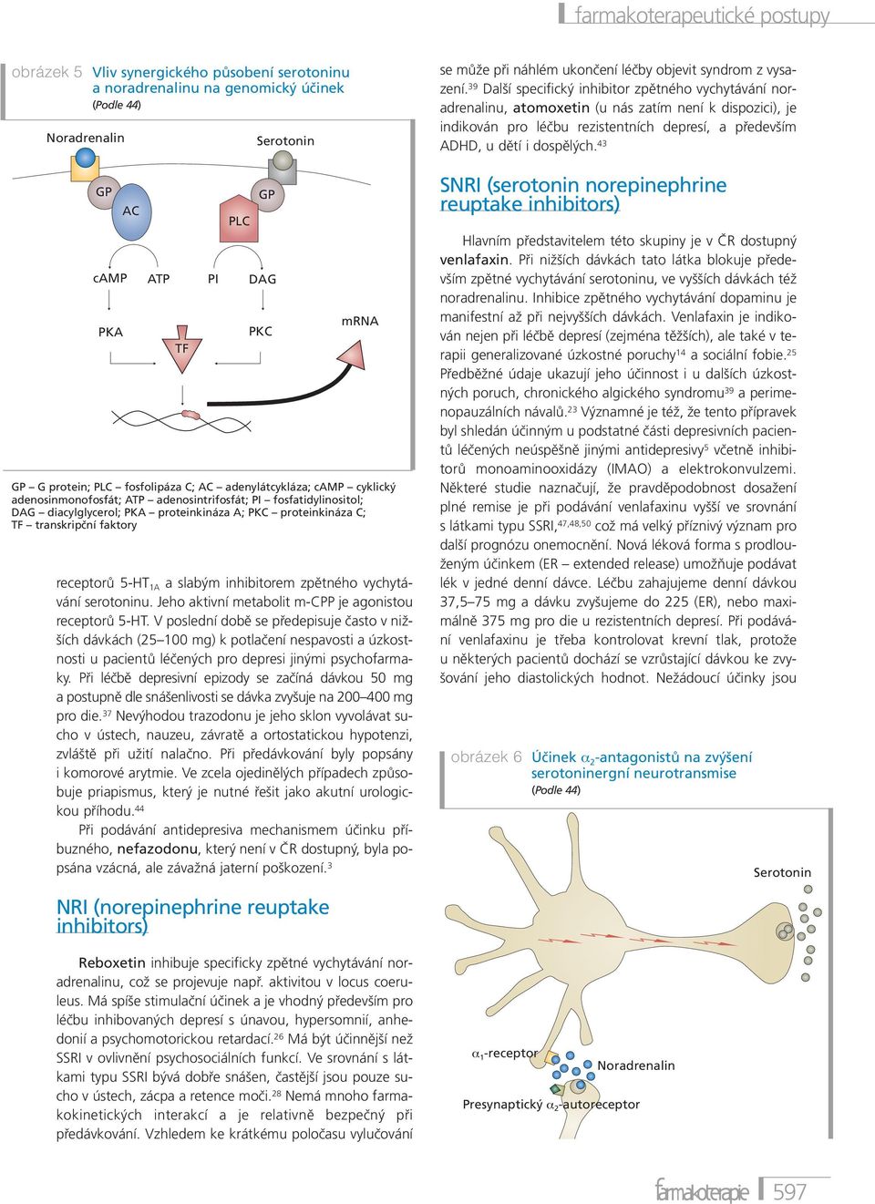 slabým inhibitorem zpětného vychytávání serotoninu. Jeho aktivní metabolit m-cpp je agonistou receptorů 5-HT.