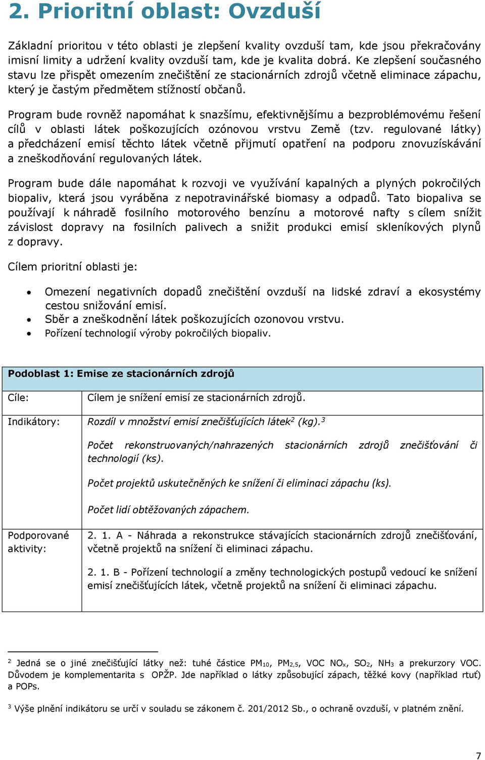 Program bude rovněž napomáhat k snazšímu, efektivnějšímu a bezproblémovému řešení cílů v oblasti látek poškozujících ozónovou vrstvu Země (tzv.