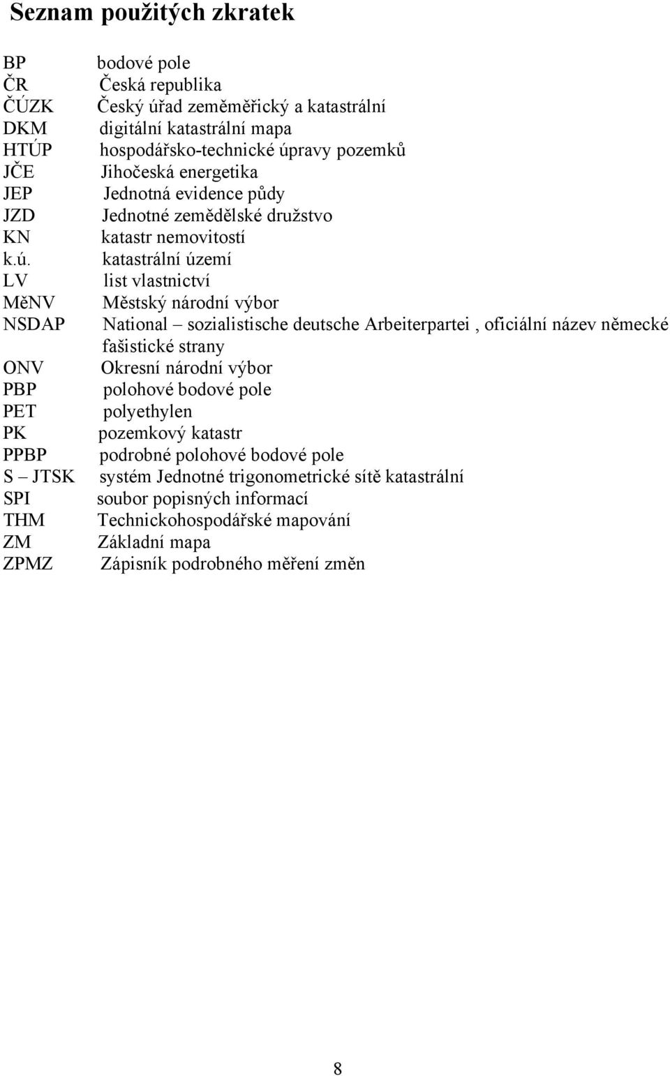 Jihočeská energetika Jednotná evidence půdy Jednotné zemědělské družstvo katastr nemovitostí katastrální území list vlastnictví Městský národní výbor National sozialistische deutsche