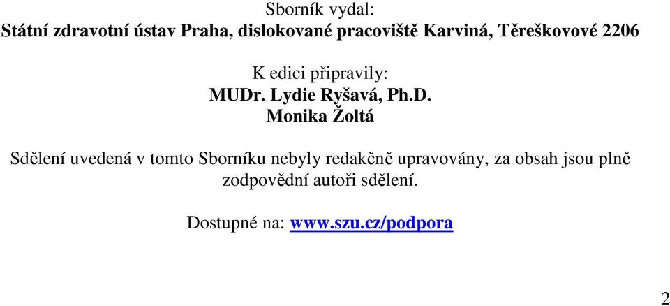 . Lydie Ryšavá, Ph.D.