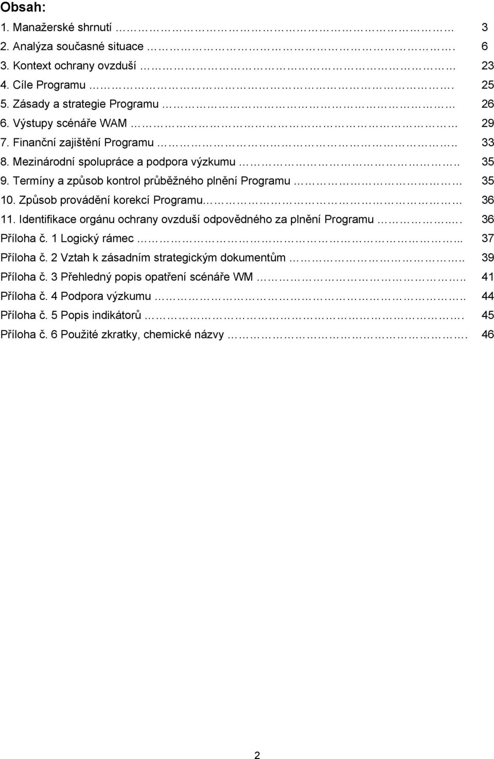 Způsob provádění korekcí Programu 36 11. Identifikace orgánu ochrany ovzduší odpovědného za plnění Programu.. 36 Příloha č. 1 Logický rámec... 37 Příloha č.
