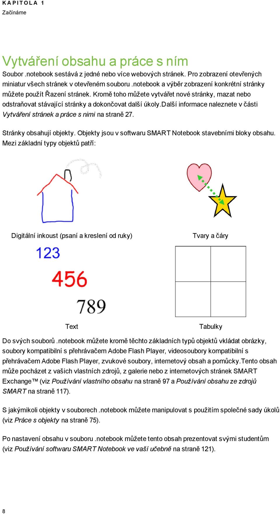 další infrmace naleznete v části Vytváření stránek a práce s nimi na straně 27. Stránky bsahují bjekty. Objekty jsu v sftwaru SMART Ntebk stavebními blky bsahu.