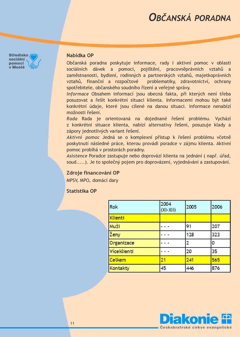 Informace Obsahem informací jsou obecná fakta, při kterých není třeba posuzovat a řešit konkrétní situaci klienta. Informacemi mohou být také konkrétní údaje, které jsou cílené na danou situaci.