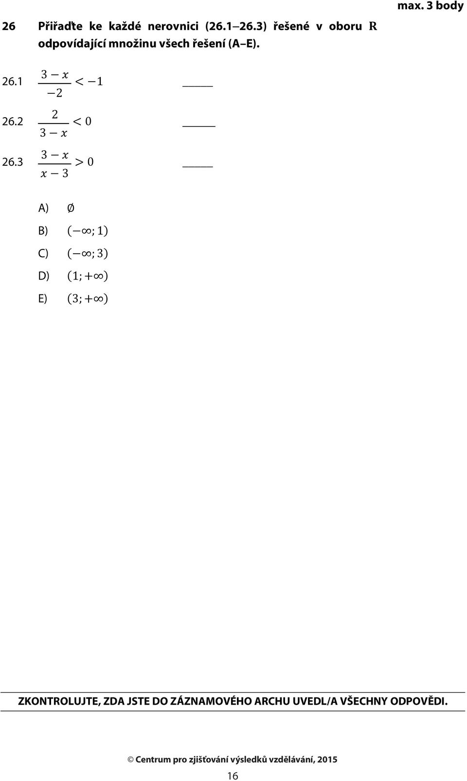 řešení (A E). 26.2 26.