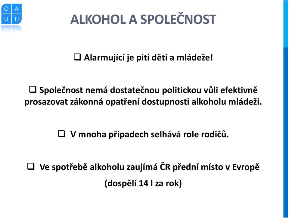 zákonná opatření dostupnosti alkoholu mládeži.