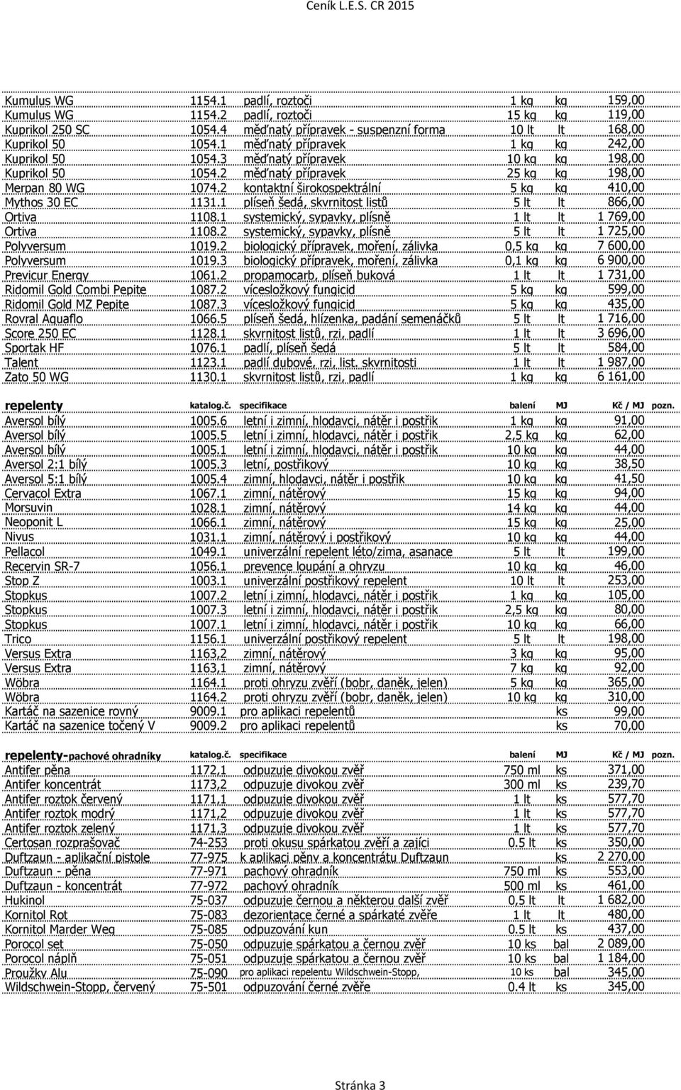 2 kontaktní širokospektrální 5 kg kg 410,00 Mythos 30 EC 1131.1 plíseň šedá, skvrnitost listů 5 lt lt 866,00 Ortiva 1108.1 systemický, sypavky, plísně 1 lt lt 1 769,00 Ortiva 1108.