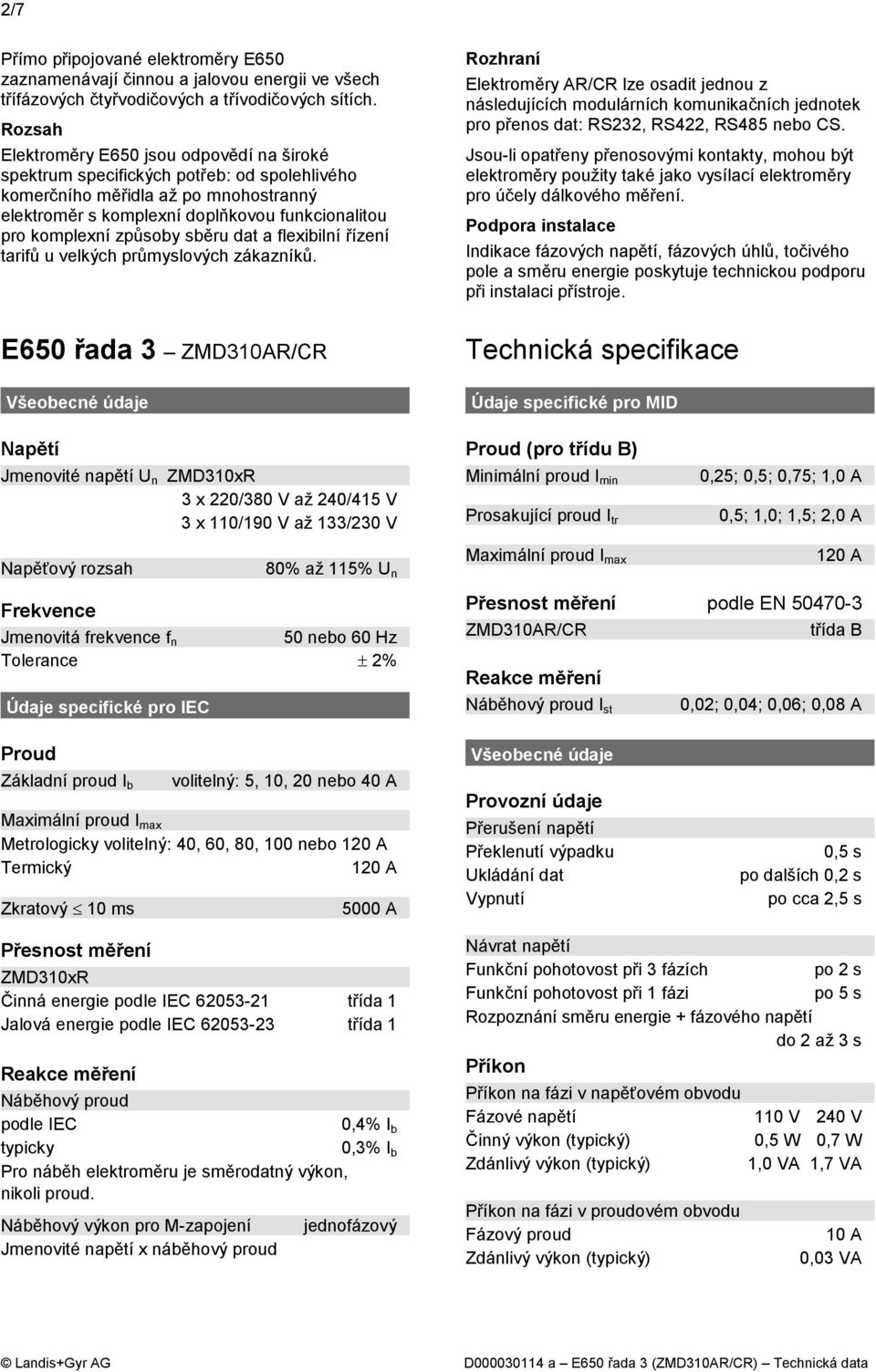 způsoby sběru dat a flexibilní řízení tarifů u velkých průmyslových zákazníků.