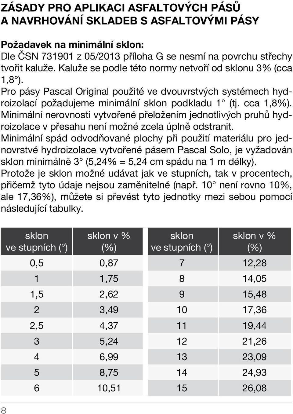 Minimální nerovnosti vytvořené přeložením jednotlivých pruhů hydroizolace v přesahu není možné zcela úplně odstranit.