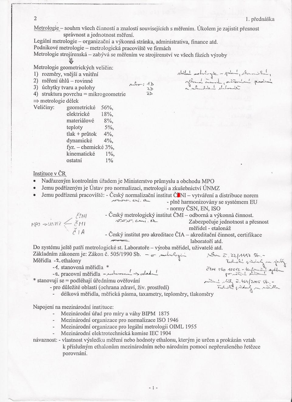 Metrologie strojírenská - zabývá se merením ve strojírenství ve všech fázích výroby ~ Metrologie geometrických velicin: 1) rozmery, vnejší a vnitrní 2) mereníúhlu- rovinné 3) úchytkytvaru a polohy 4)