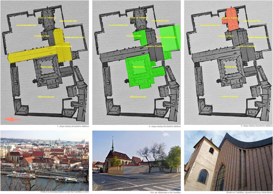 etapa stavby Anežského kláštera Pohled na Anežský klášter a