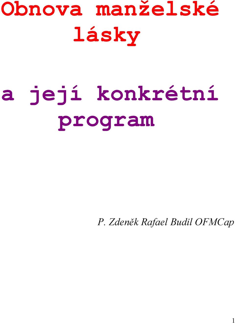 konkrétní program P.