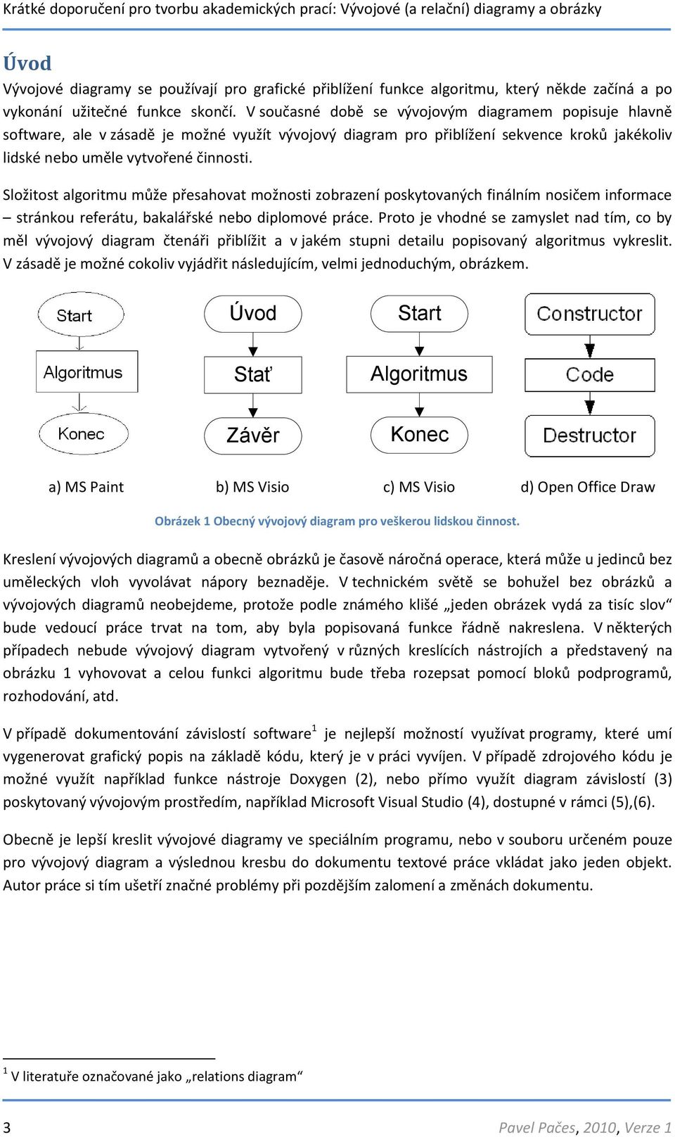 Složitost algoritmu může přesahovat možnosti zobrazení poskytovaných finálním nosičem informace stránkou referátu, bakalářské nebo diplomové práce.