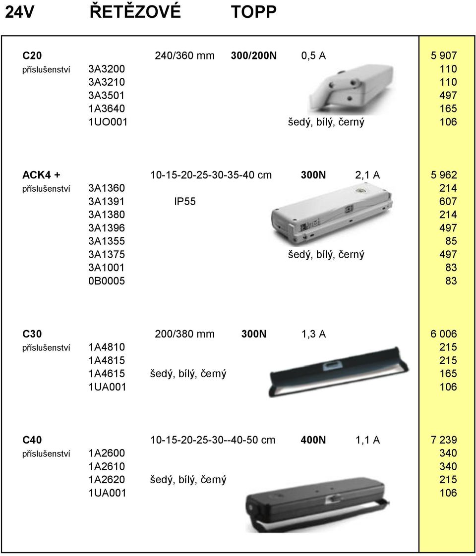 3A1375 šedý, bílý, černý 497 3A1001 83 0B0005 83 C30 200/380 mm 300N 1,3 A 6 006 příslušenství 1A4810 215 1A4815 215 1A4615 šedý,