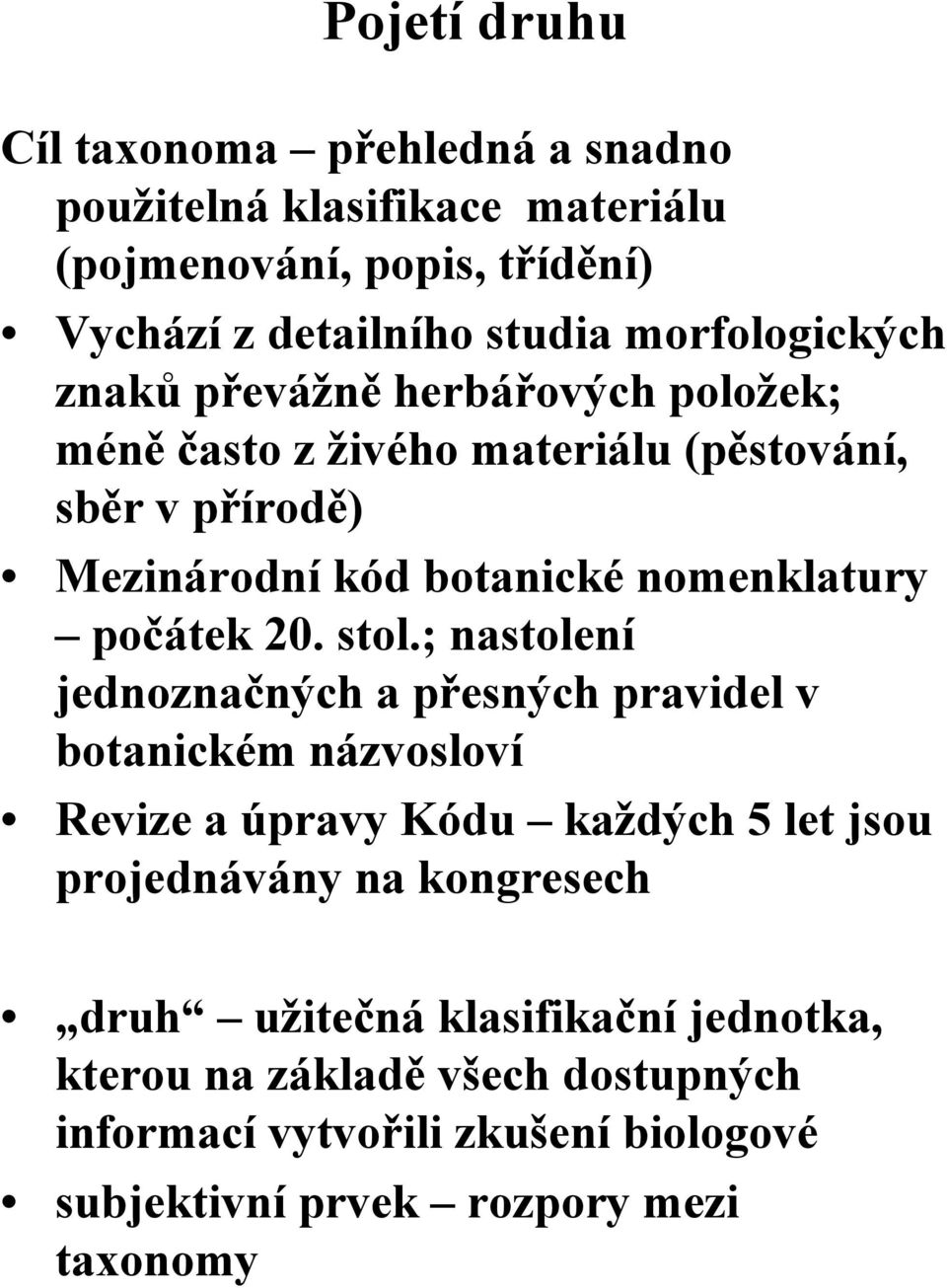 nomenklatury počátek 20. stol.