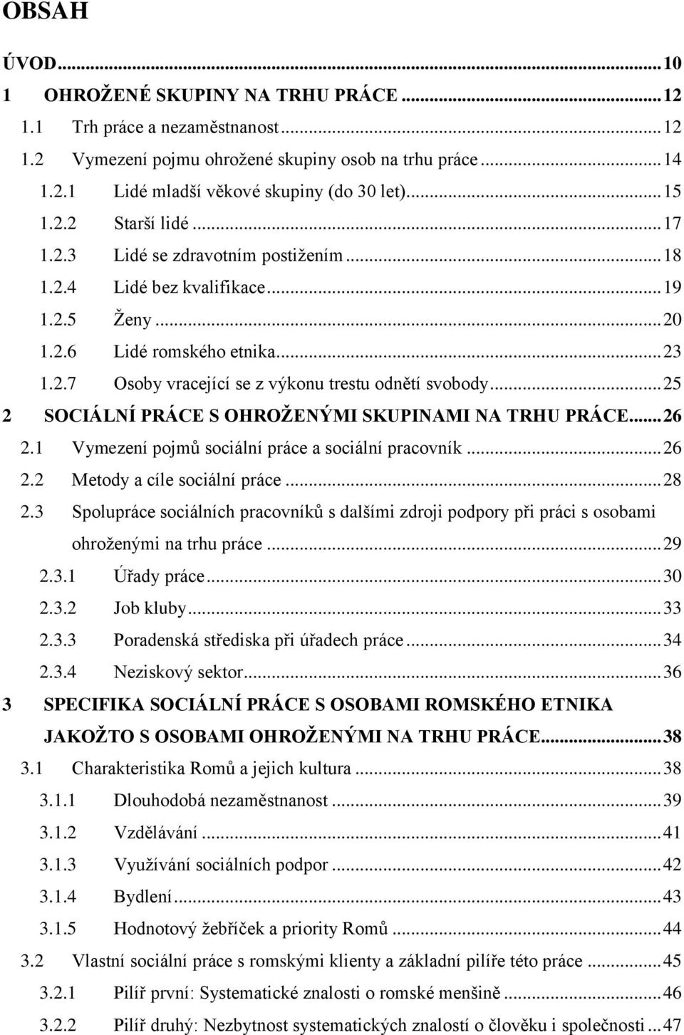 .. 25 2 SOCIÁLNÍ PRÁCE S OHROŽENÝMI SKUPINAMI NA TRHU PRÁCE... 26 2.1 Vymezení pojmů sociální práce a sociální pracovník... 26 2.2 Metody a cíle sociální práce... 28 2.