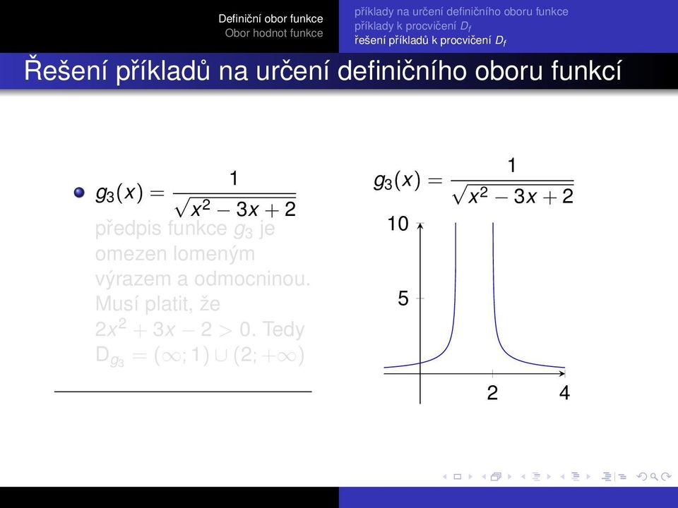 lomeným výrazem a odmocninou.